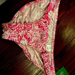 Lilly Pulitzer Pink and White Bikini Bottom
